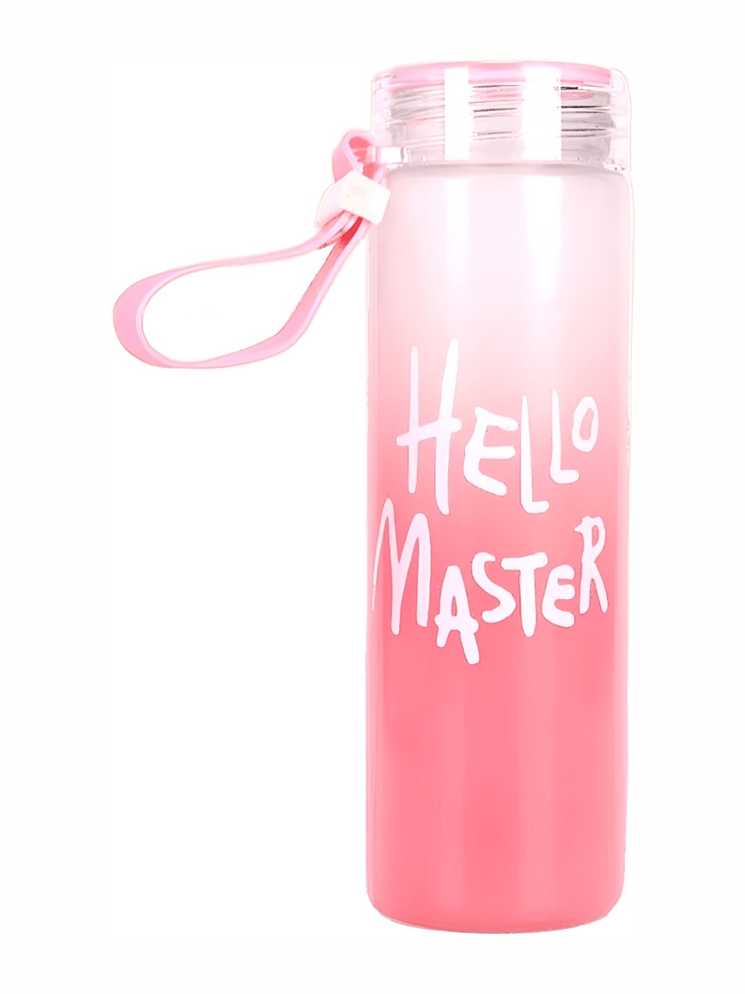 

WELOUR Pink Printed Glass Water Bottle 500 ml