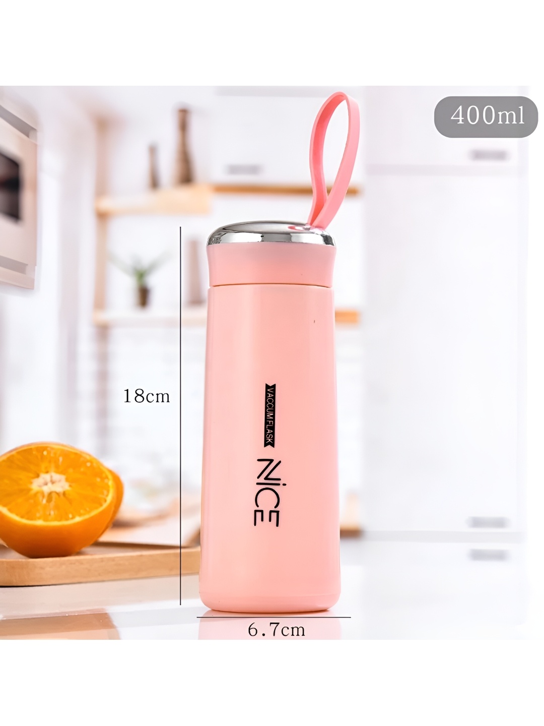 

WELOUR Pink Glass Water Bottle 400 ml