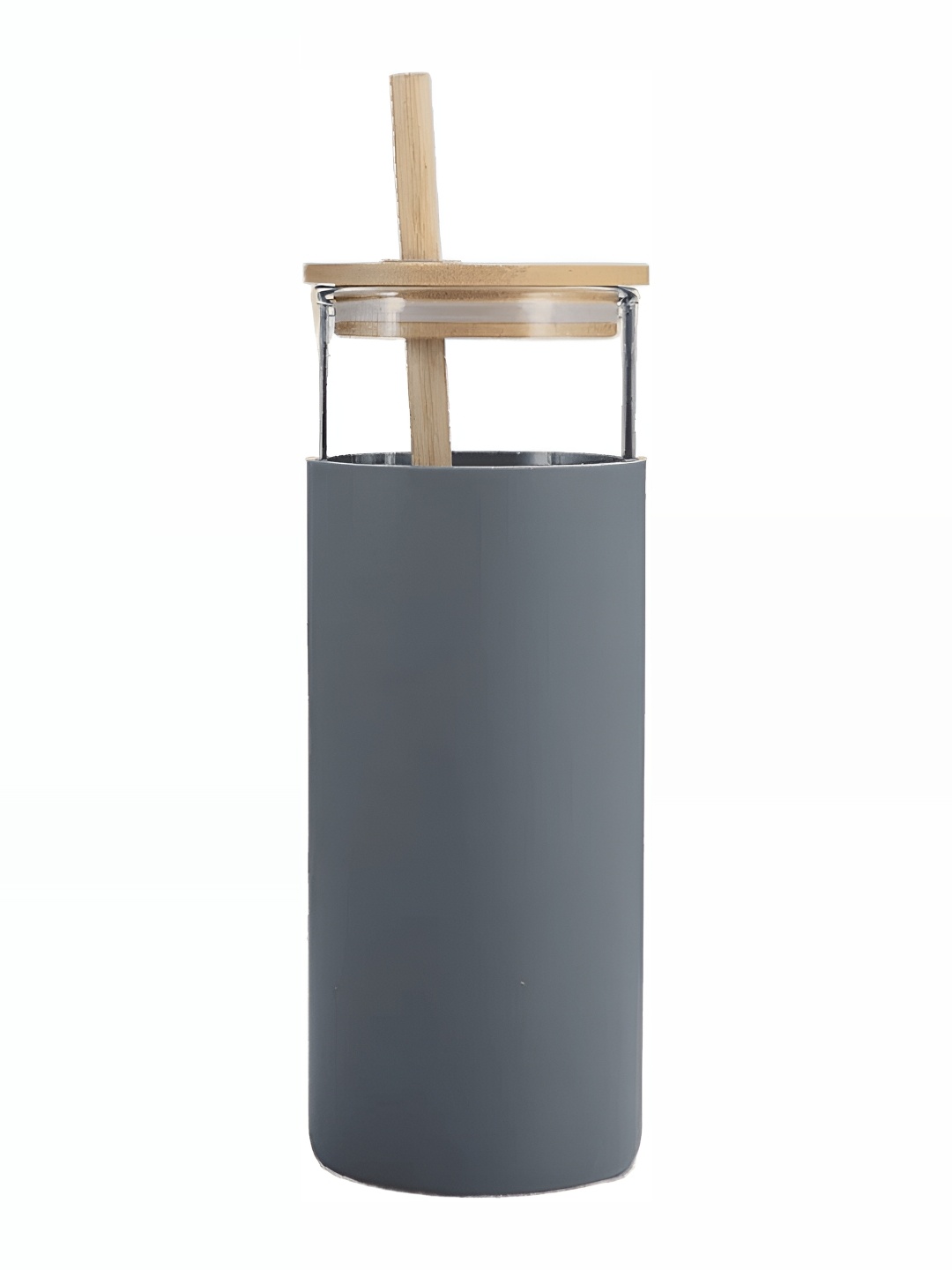 

WELOUR Grey Sipper Glass Water Bottle 450 ml