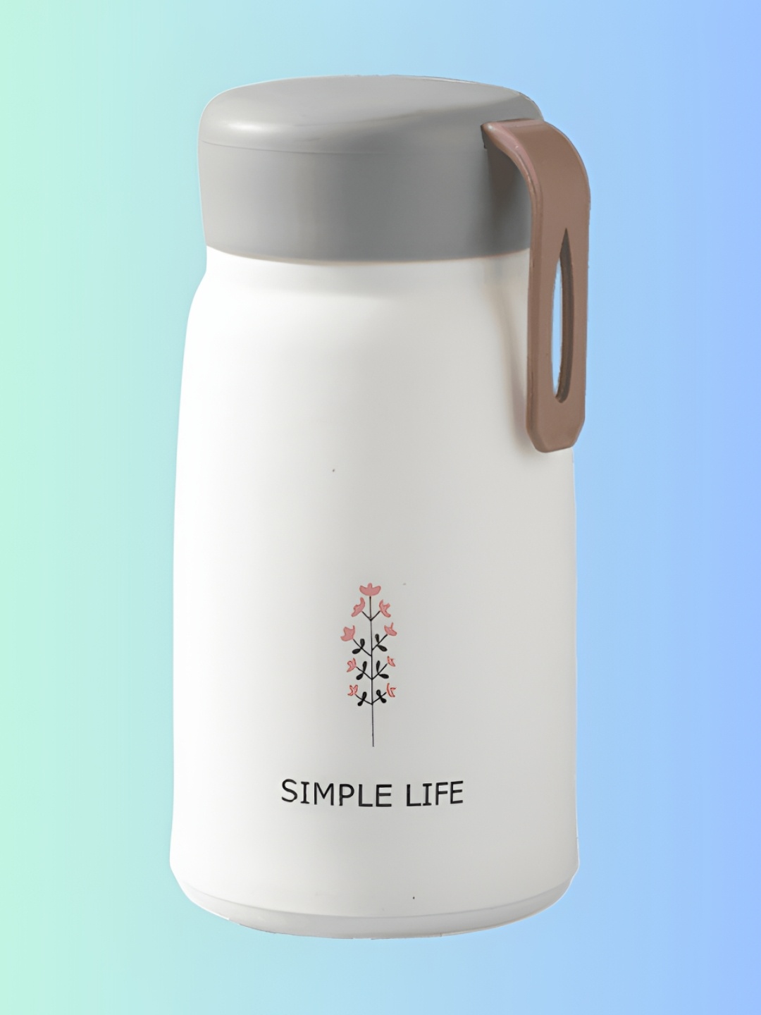 

WELOUR White Printed Glass Water Bottle 340 ml