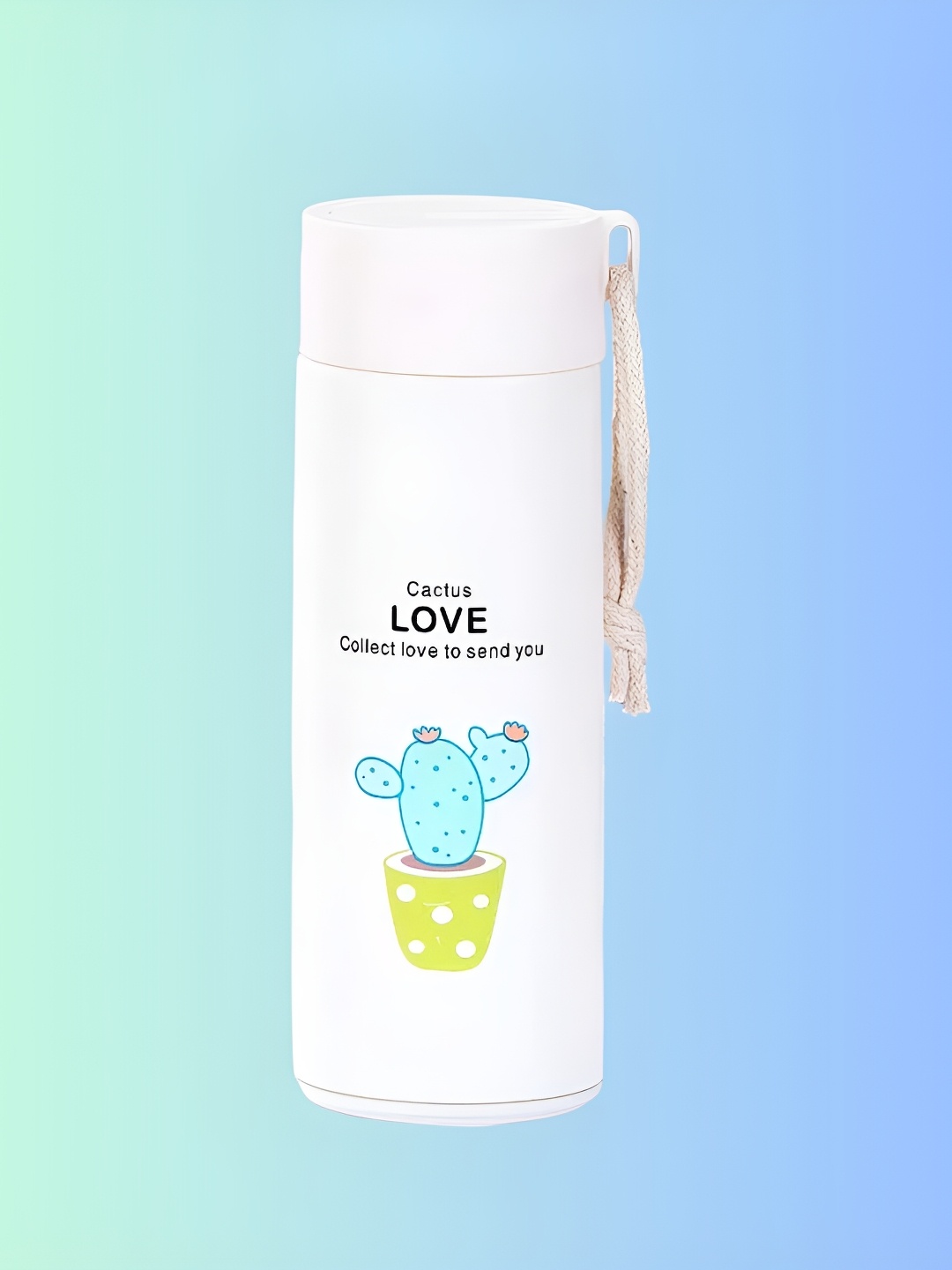 

WELOUR White 2 Pieces Glass Water Bottle 400ml