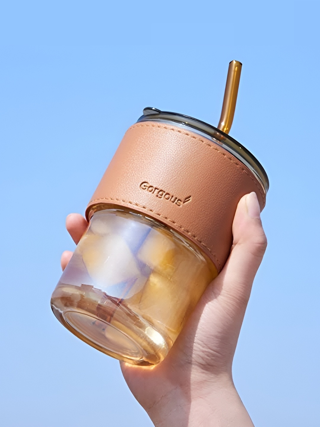

WELOUR Brown Glass Water Bottle 450 ml