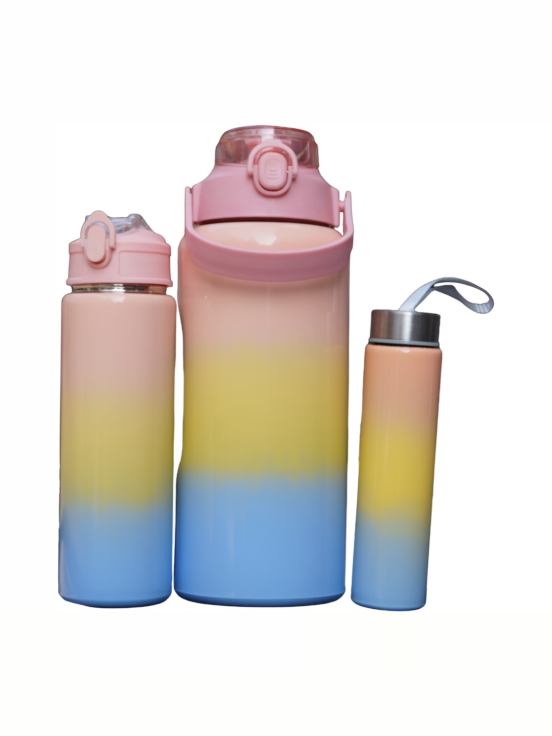 

WELOUR Pink Yellow 3 Pieces Water Bottle 1.6L