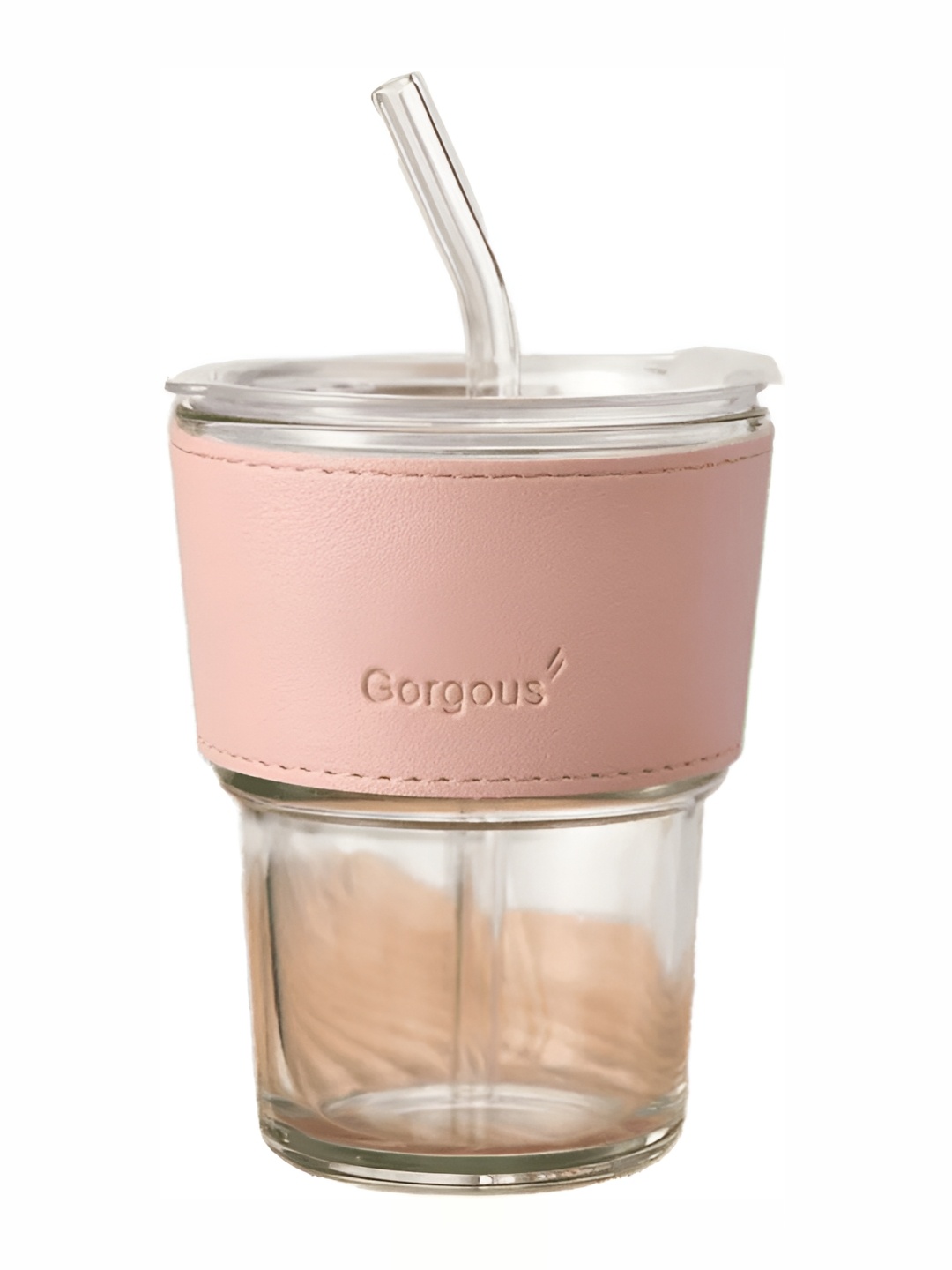 

WELOUR Pink Glass Water Bottle