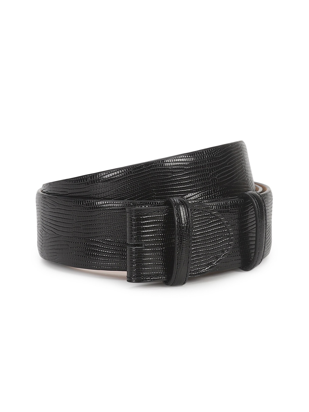 

ELLIOT RHODES Men Textured Leather Belt, Black