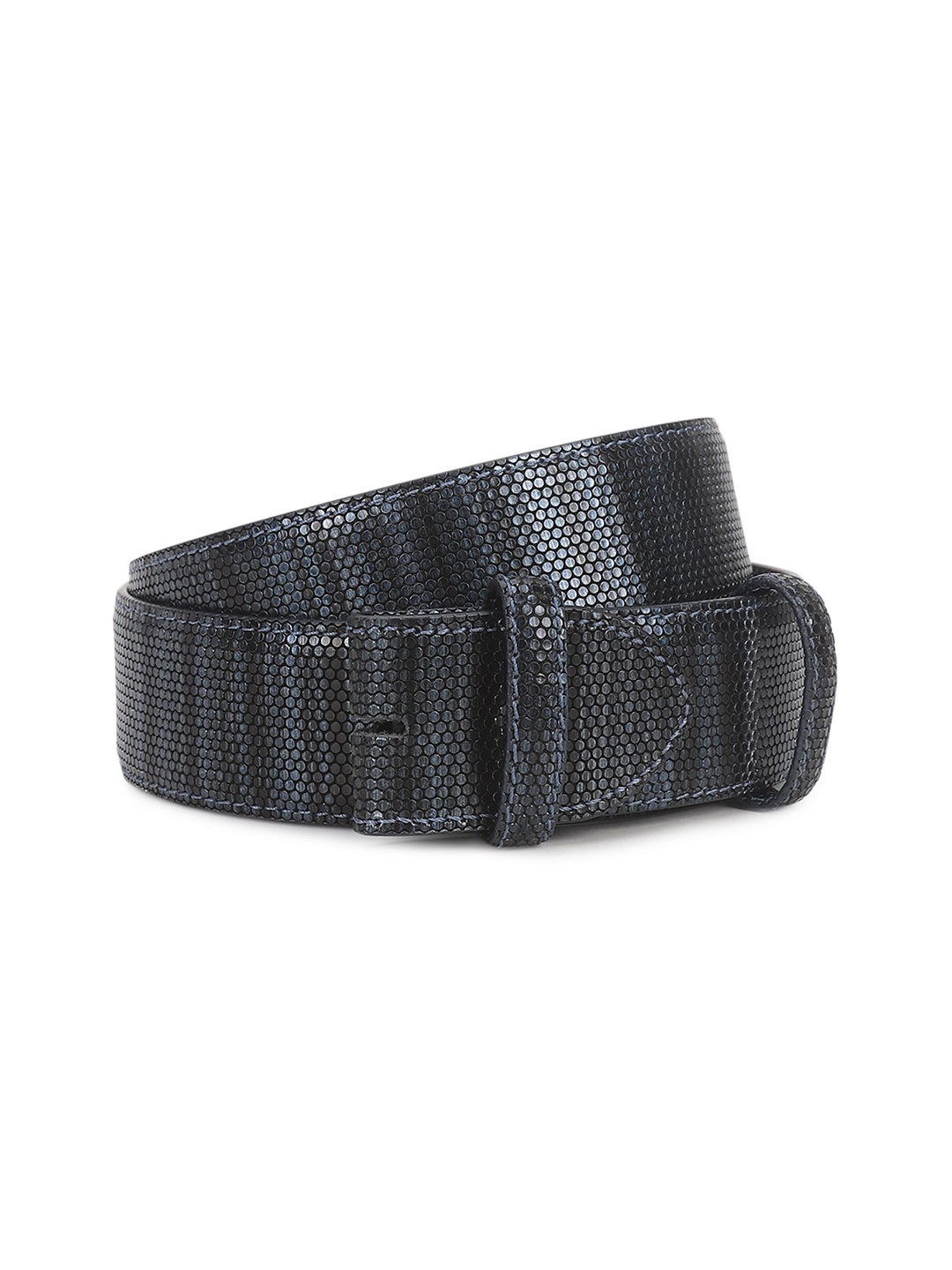 

ELLIOT RHODES Men Textured Leather Stretchable Belt, Black