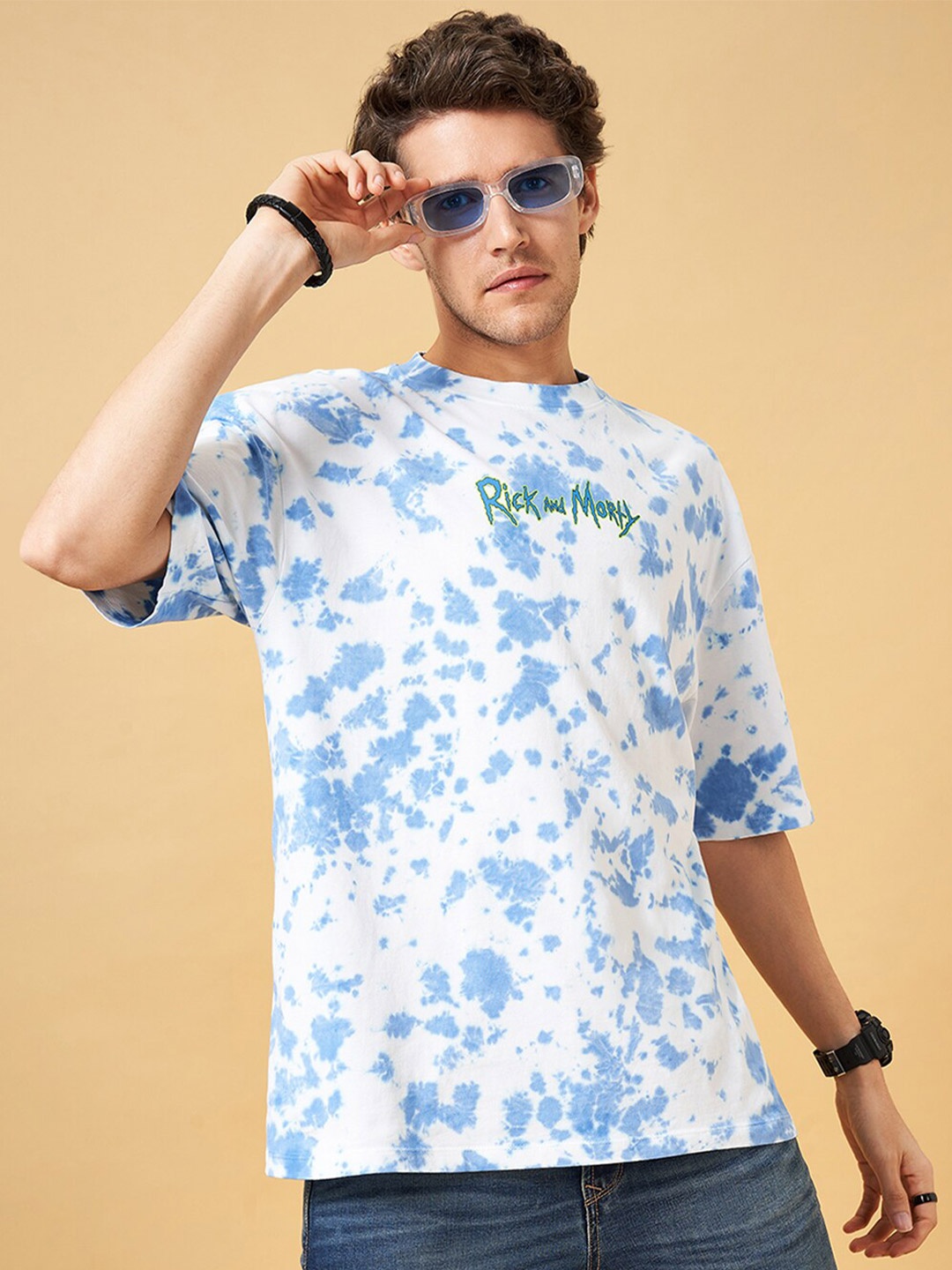 

SF JEANS by Pantaloons Round Neck Dyed Cotton T-shirt, Off white