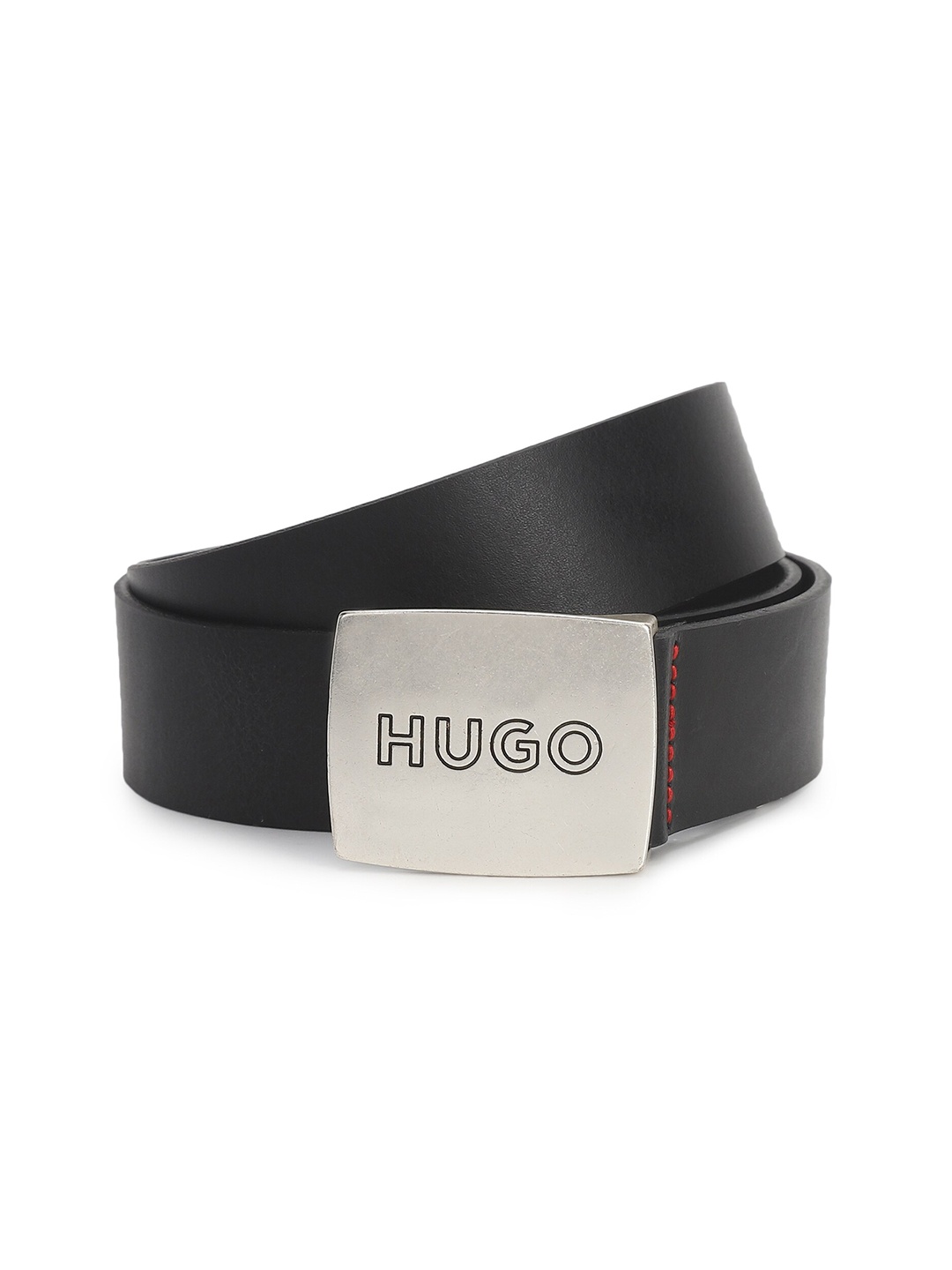 

HUGO Men Leather Belt, Black
