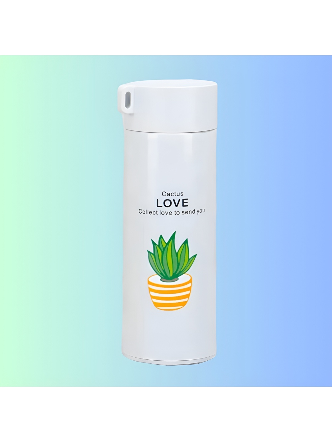 

WELOUR Blue Typography Printed Glass Water Bottle 500ml