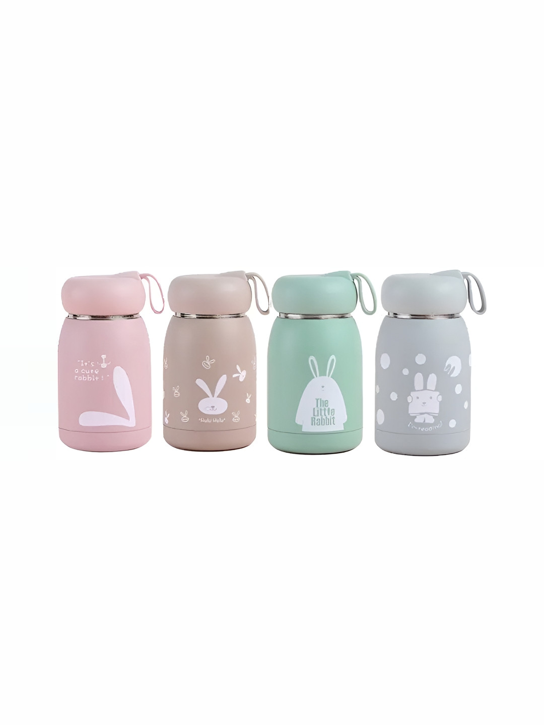 

WELOUR Pink & Green 4 Pieces Glass Water Bottle 330 ml each