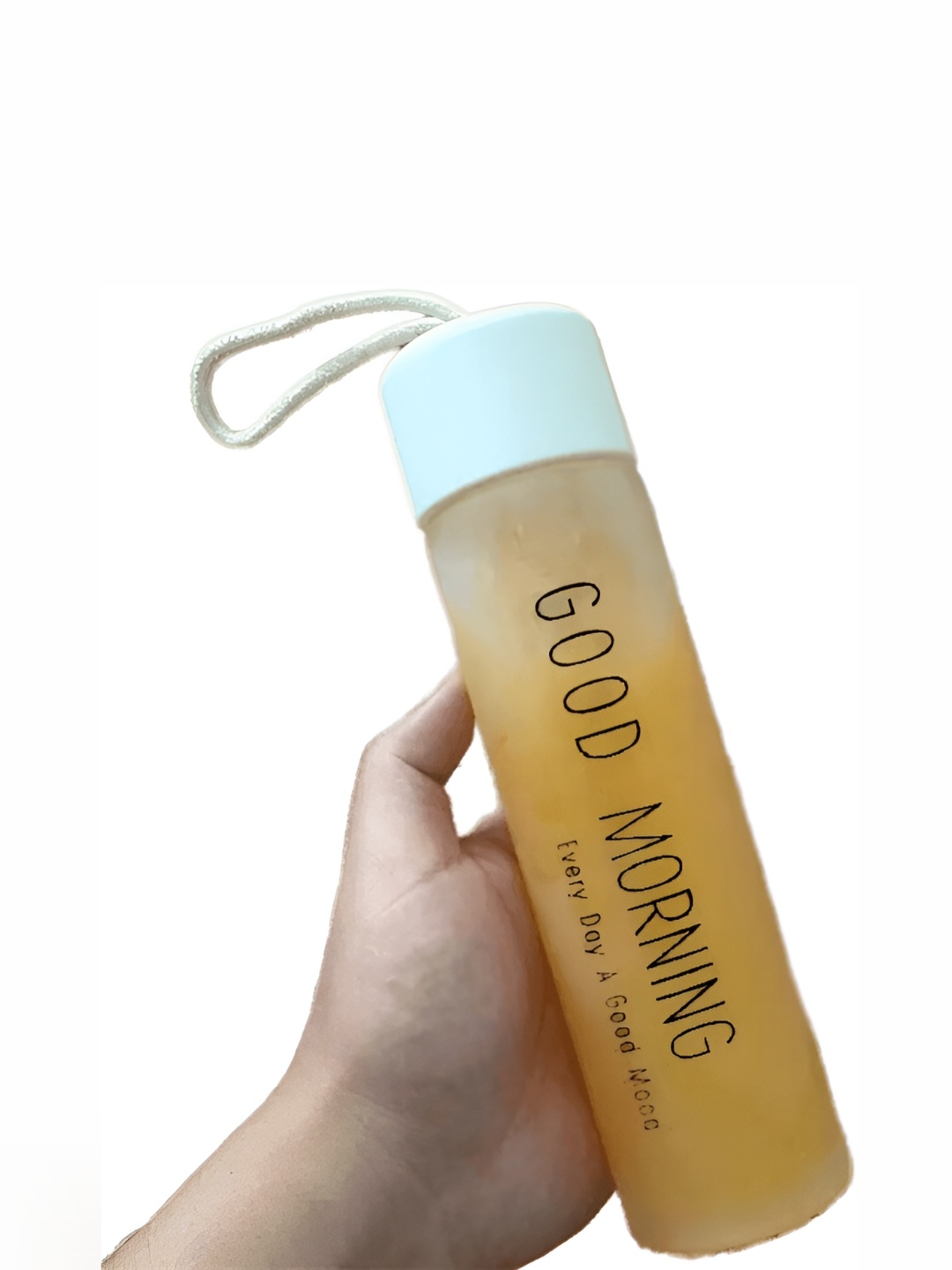 

WELOUR White Typography Printed Glass Water Bottle 400 ml