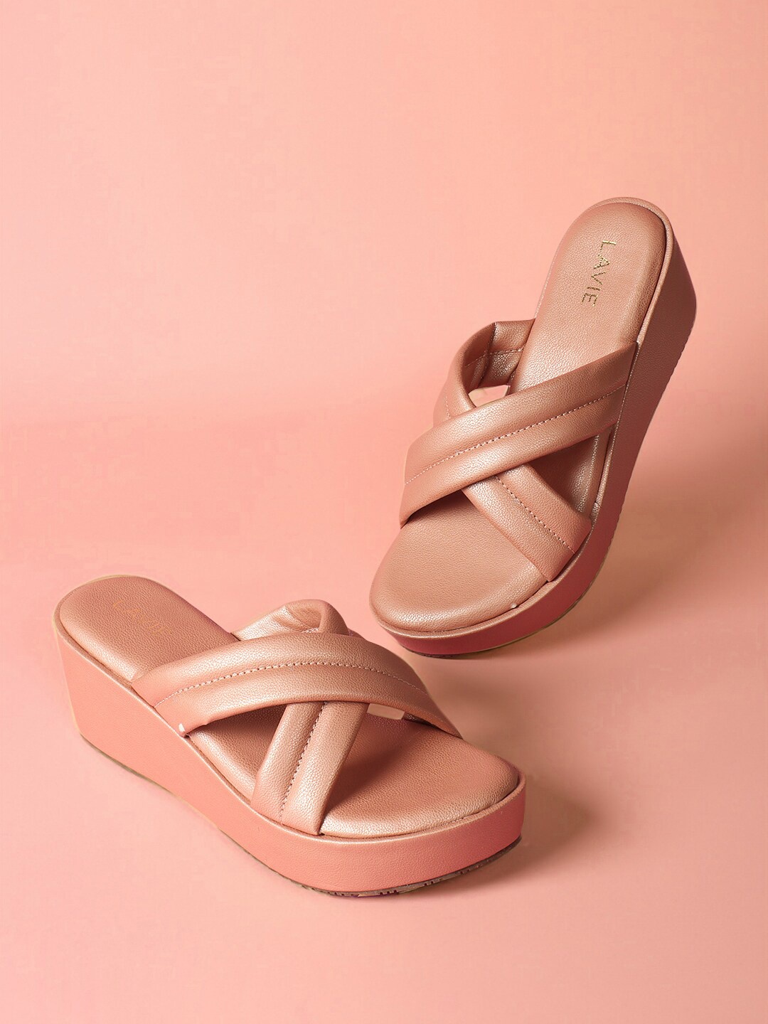 

Lavie Open Toe Wedges, Peach