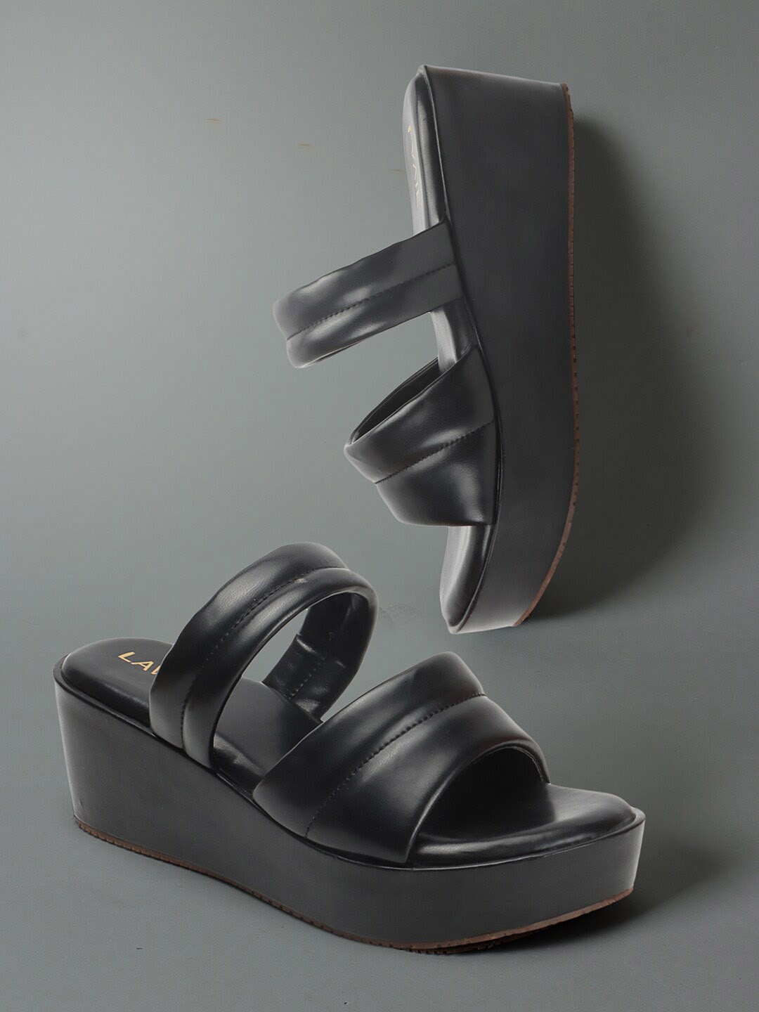 

Lavie Open Toe Platform Heels, Black