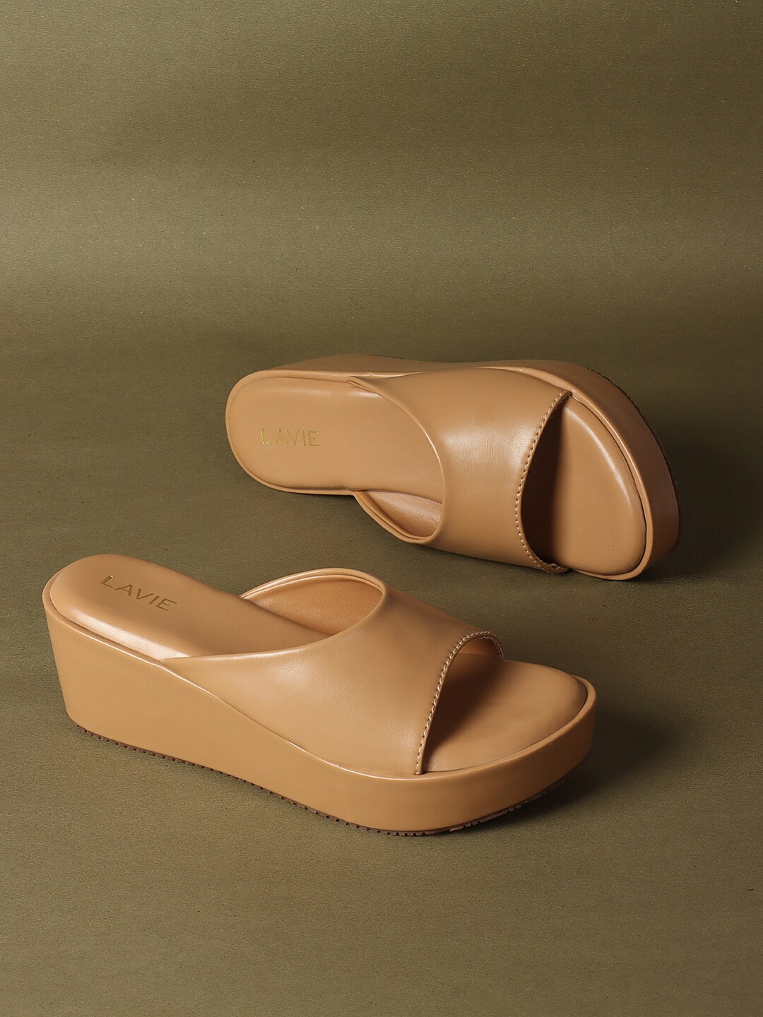 

Lavie Open Toe Wedges, Beige