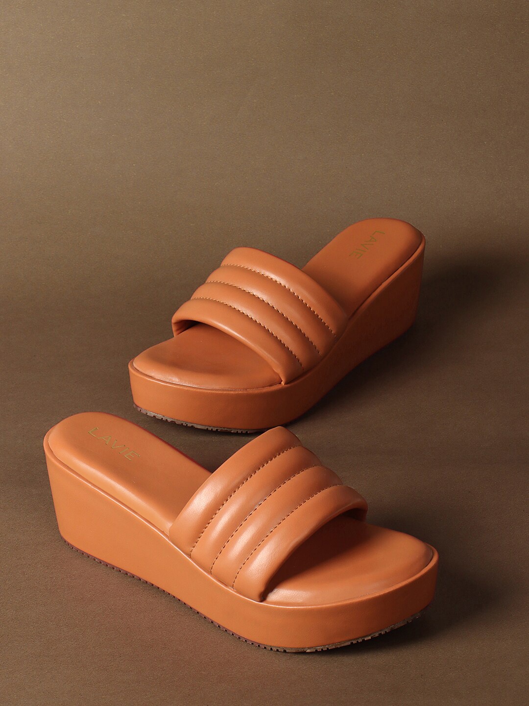 

Lavie Open Toe Platform Heels, Orange