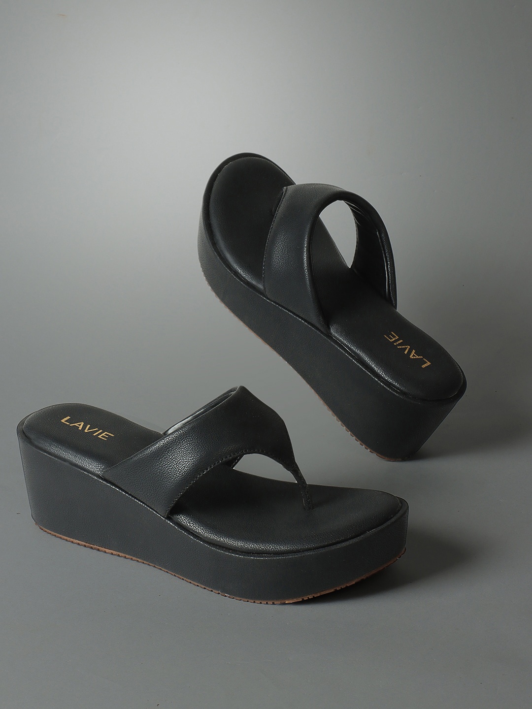 

Lavie Open Toe Wedges, Black