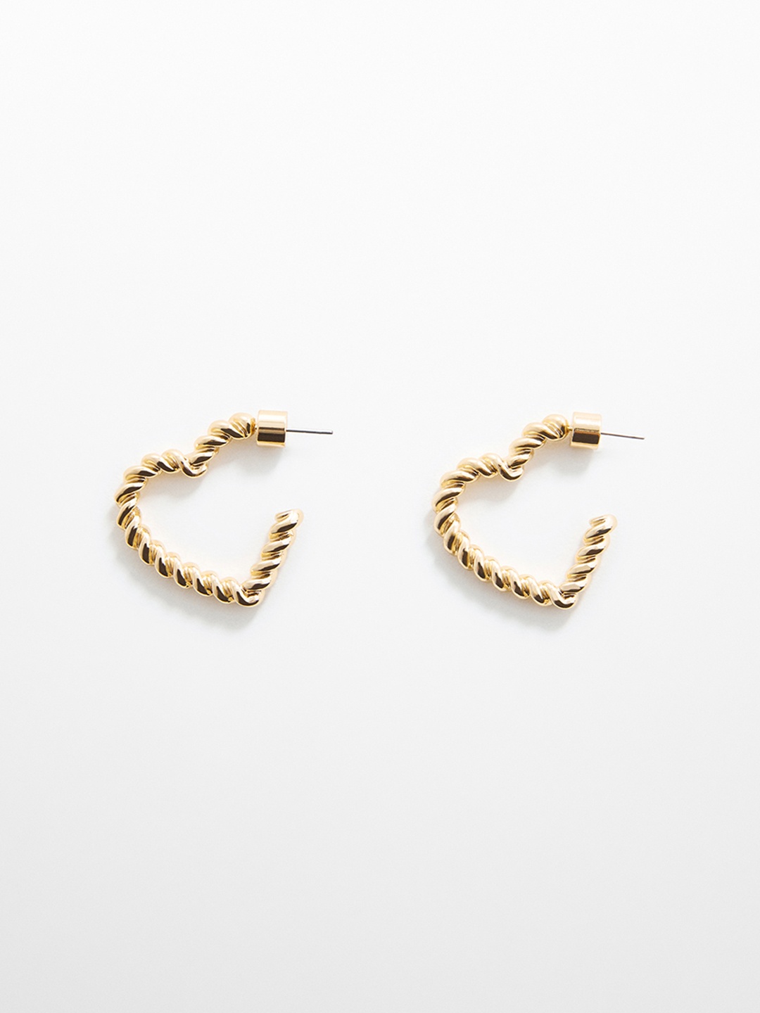 

MANGO Heart Shaped Drop Earrings, Gold