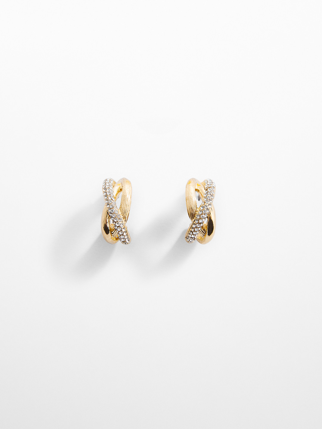 

MANGO Circular Half Hoop Earrings, Gold