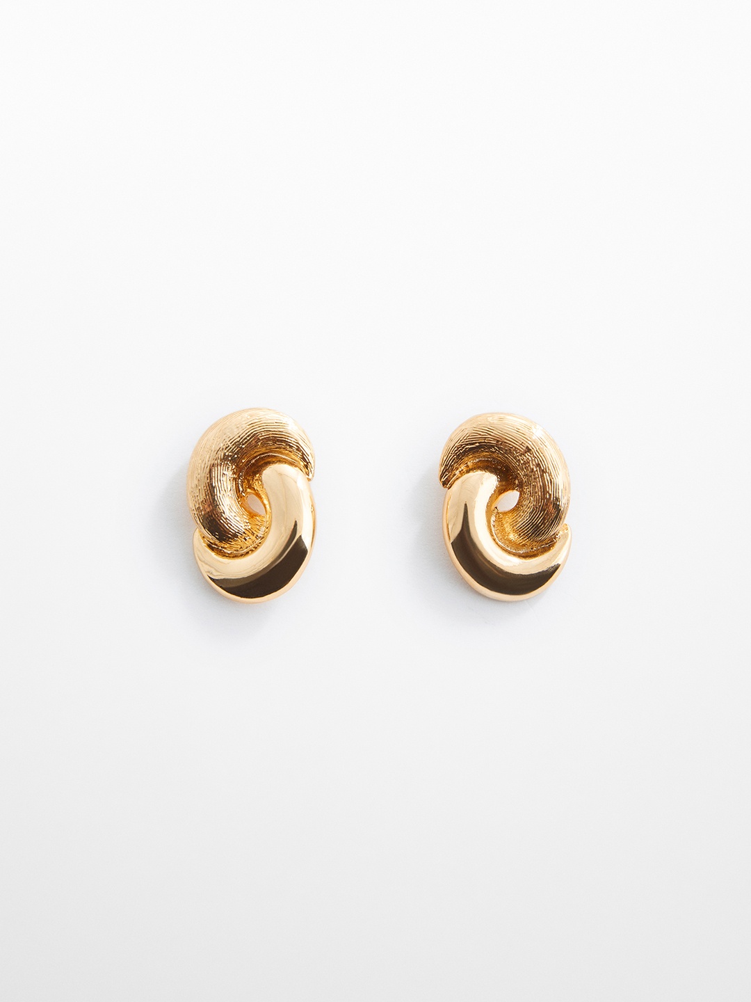 

MANGO Interlinked Design Studs, Gold