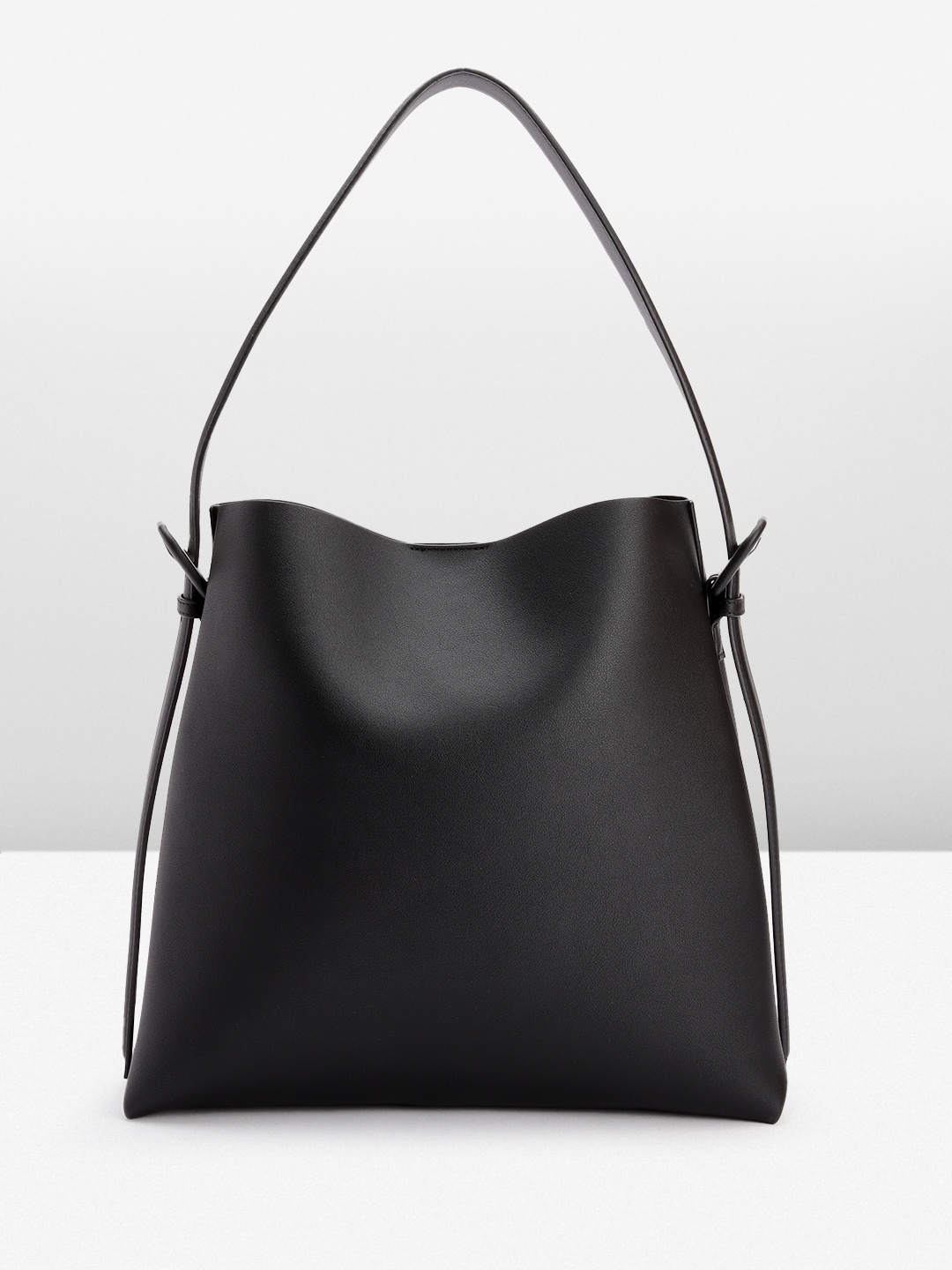 

MANGO Structured Shoulder Bag, Black