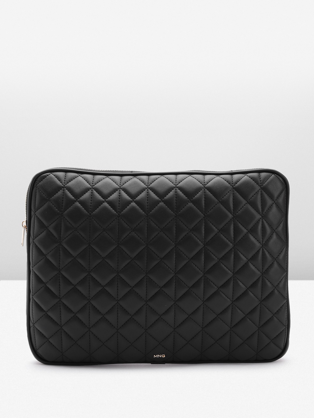 

MANGO Women Quilted Textured Laptop Sleeve - 16 Inch, Black