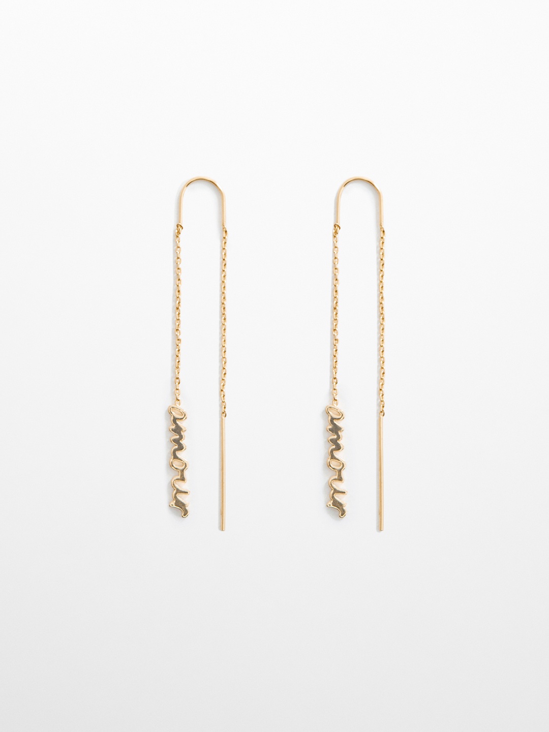 

MANGO Amour Design Drop Earrings, Gold