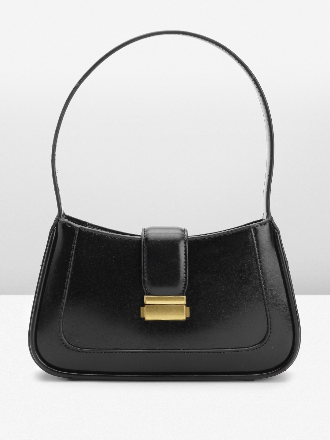 

MANGO PU Shoulder Bag, Black