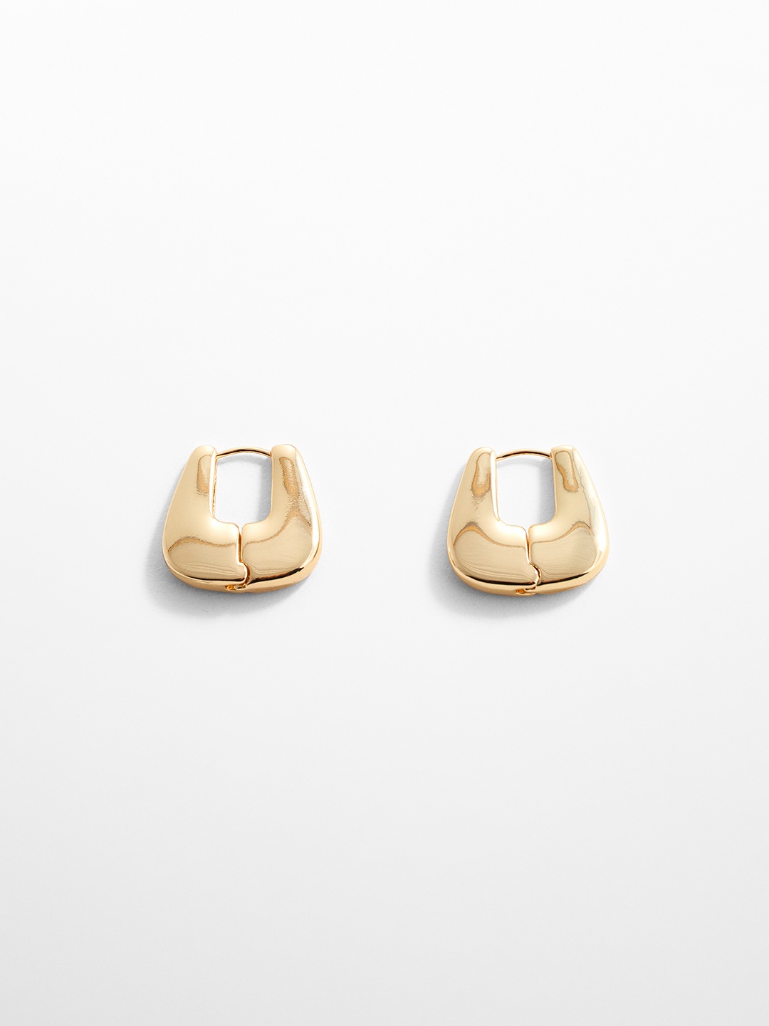 

MANGO Contemporary Hoop Earrings, Gold