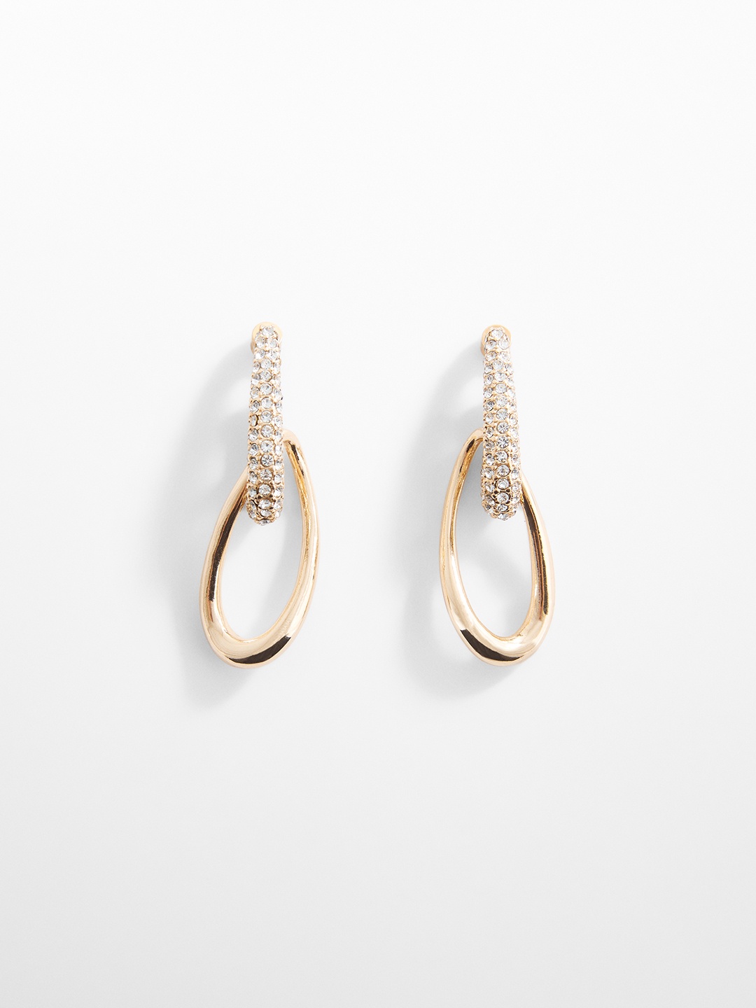 

MANGO Contemporary Drop Earrings, Gold