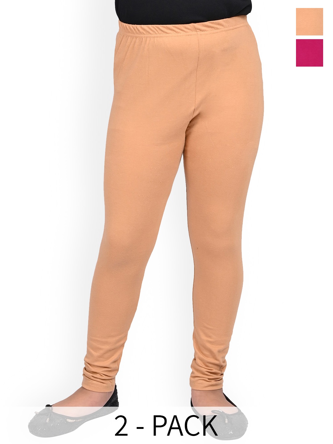 

BAESD Girls Pack Of 2 Slim-Fit Ankle-Length Leggings, Pink