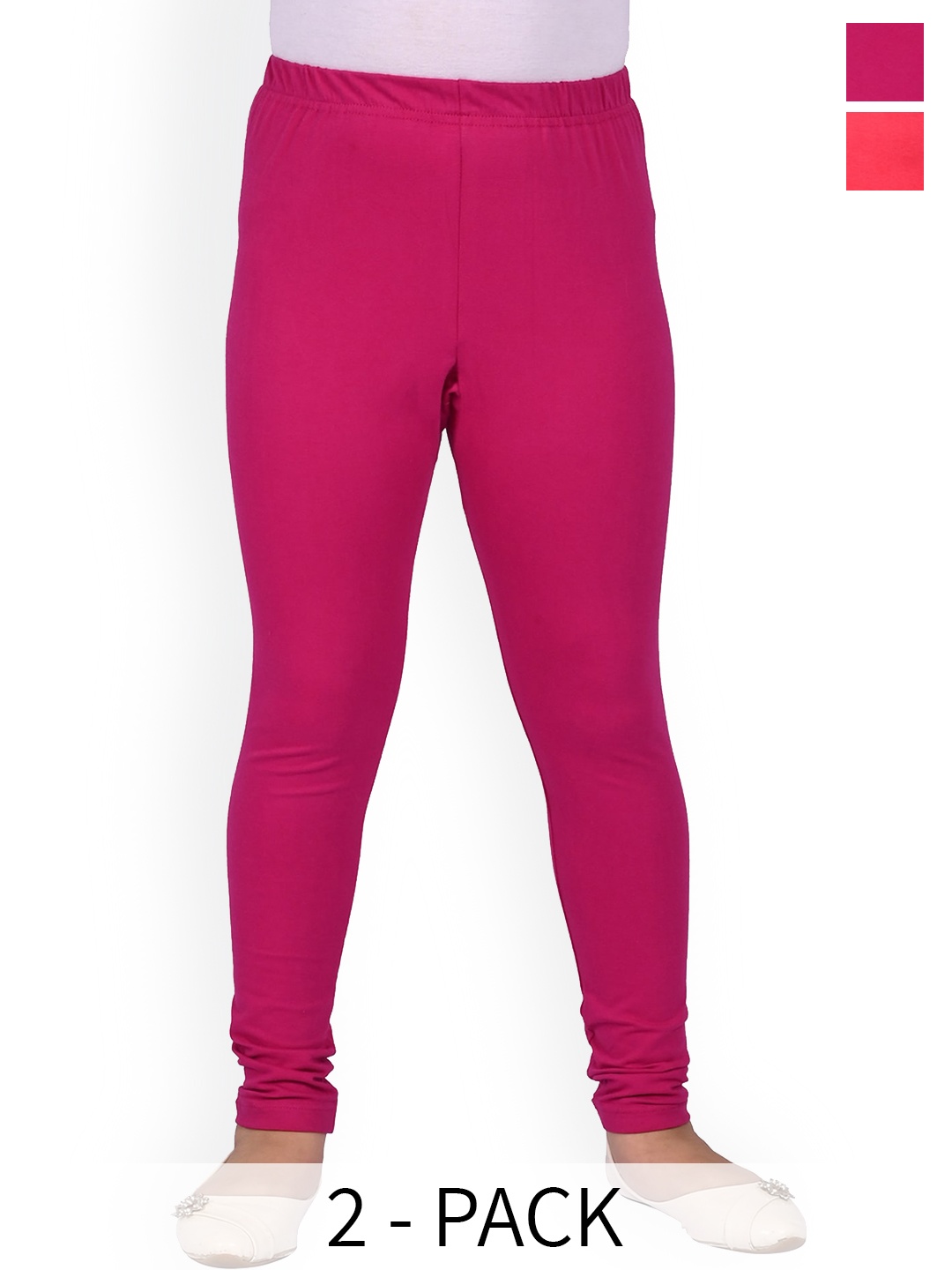 

BAESD Girls Pack Of 2 Slim-Fit Ankle-Length Leggings, Pink