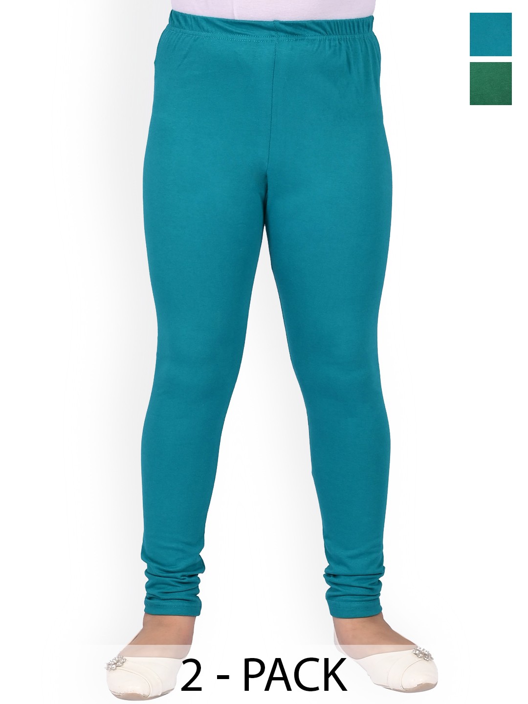 

BAESD Girls Pack of 2 Slim Fit Leggings, Blue