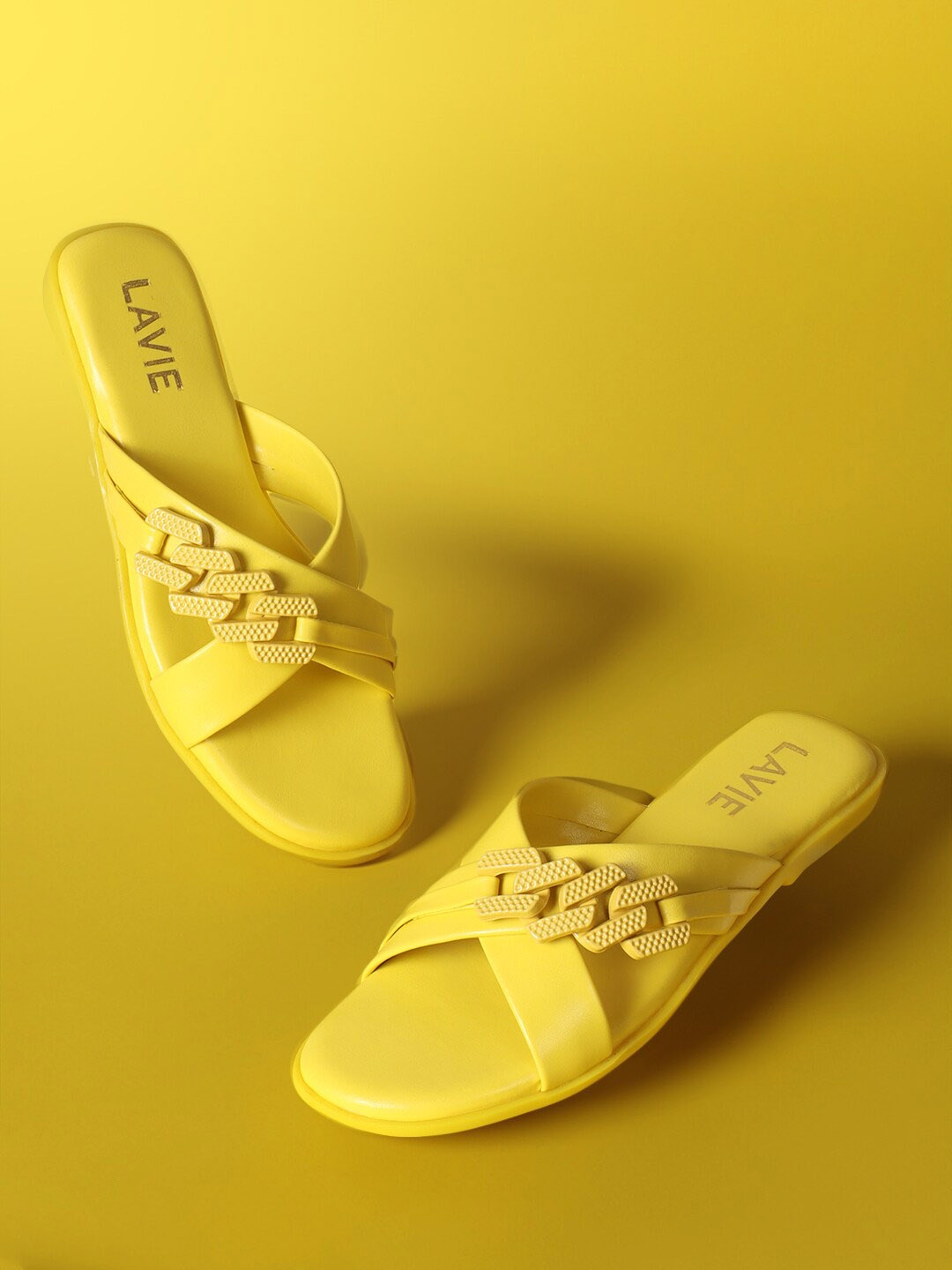 

Lavie Embellished Open Toe Flats, Yellow