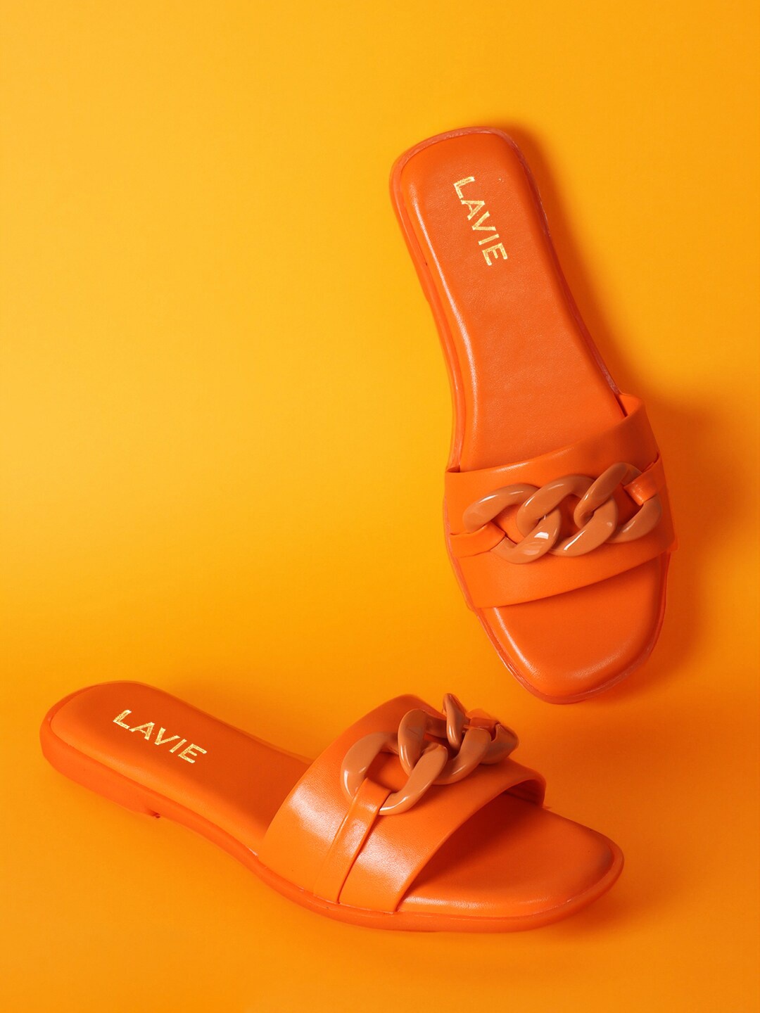 

Lavie Embellished Open Toe Flats, Orange