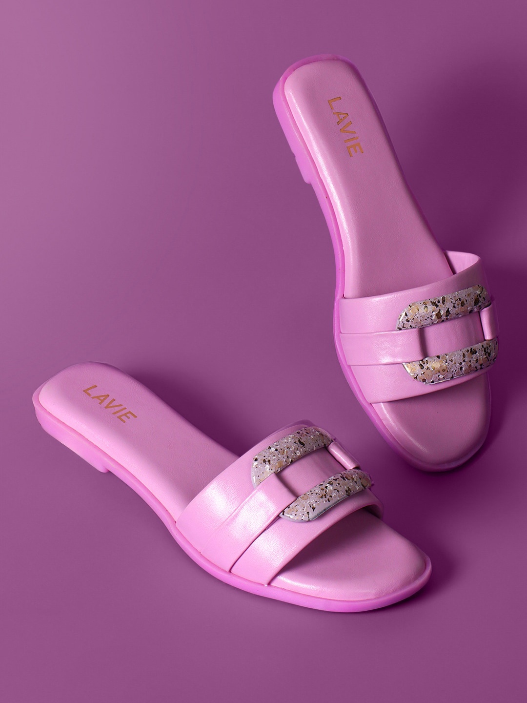 

Lavie Embellished Open Toe Flats, Purple