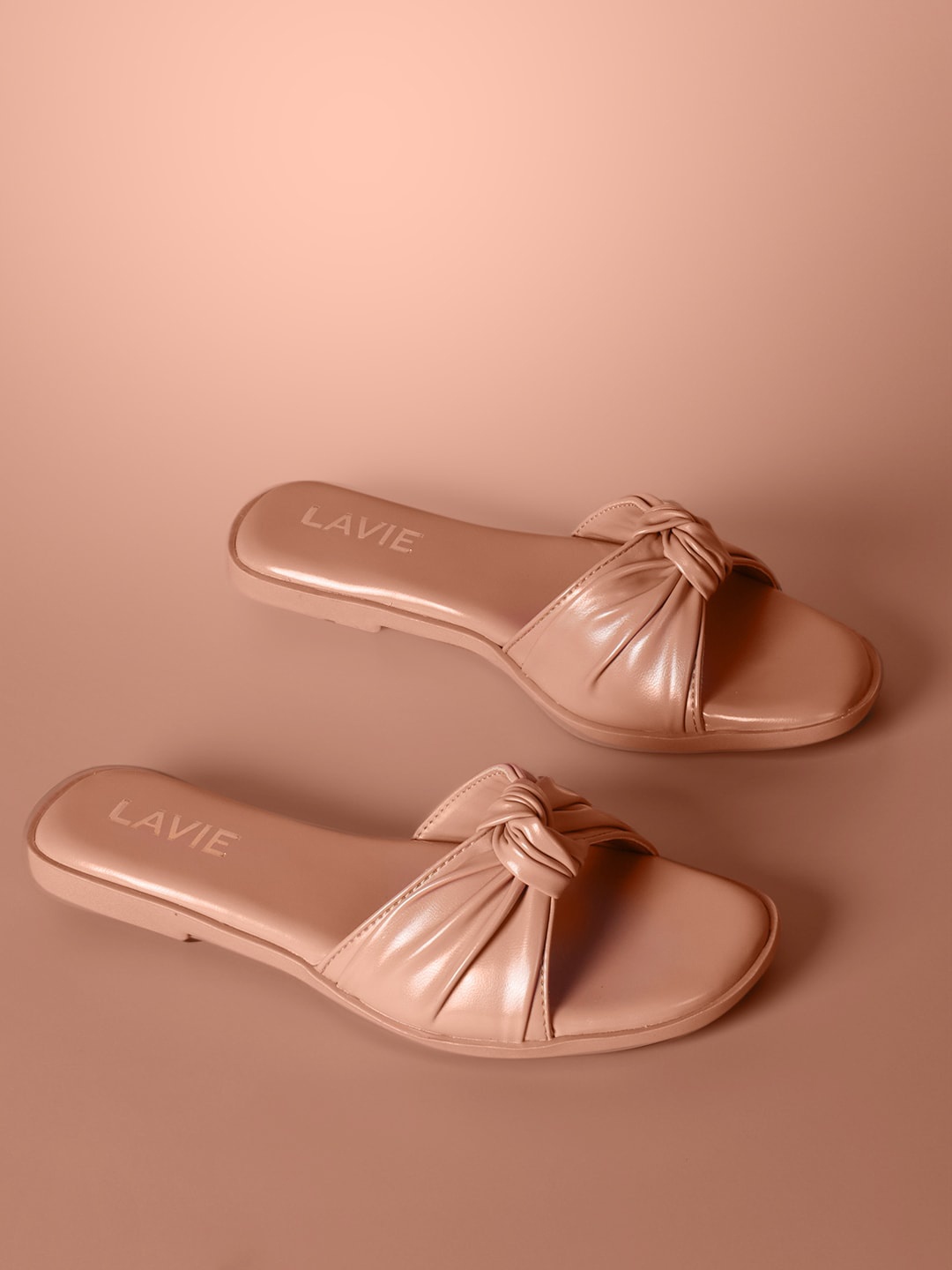 

Lavie Textured Open Toe Flats, Peach