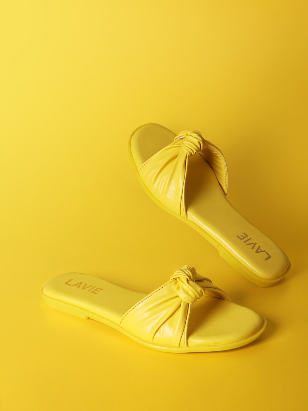 

Lavie Textured Open Toe Flats, Yellow