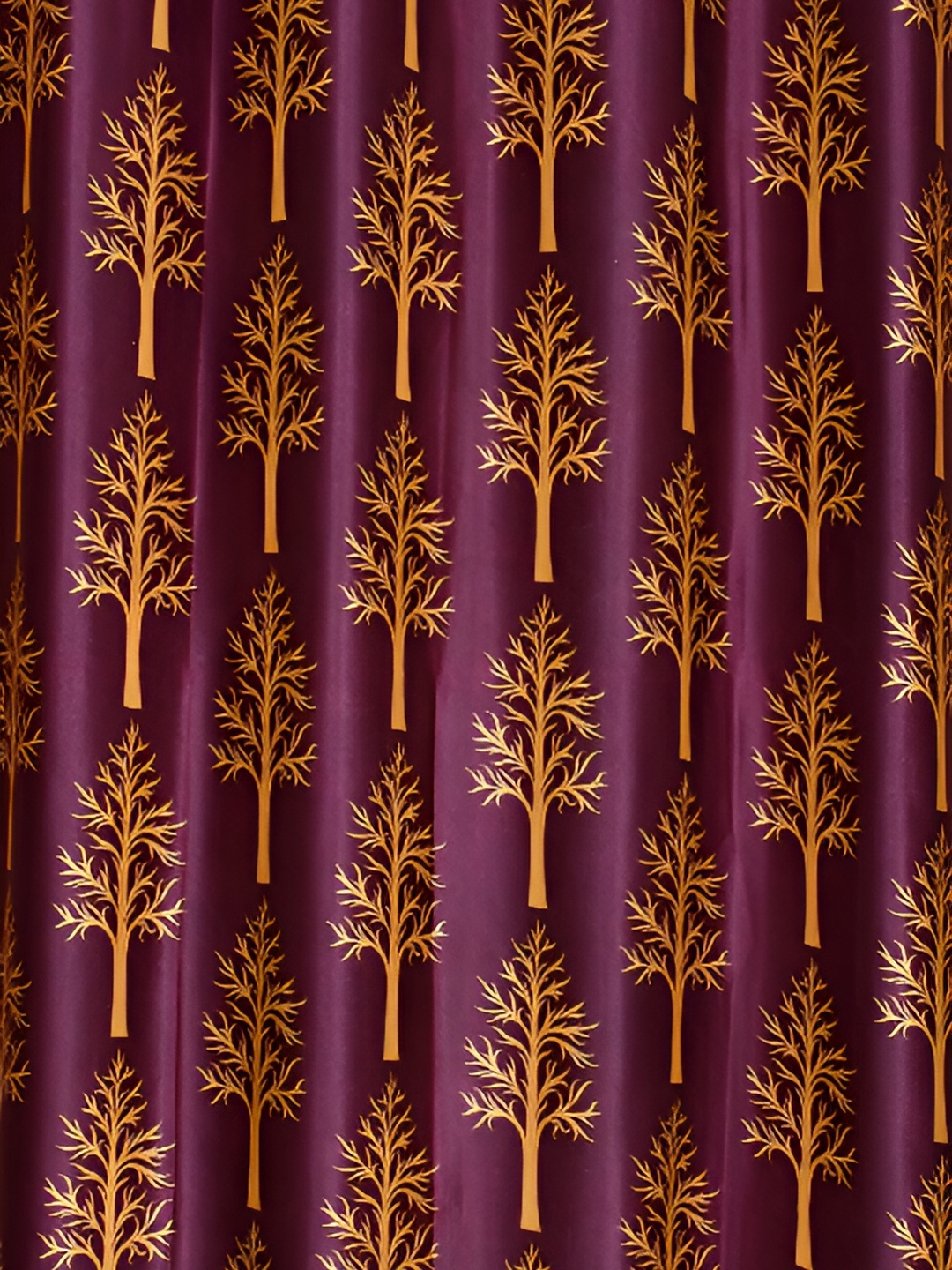 

Galaxy Home Decor Burgundy Floral Room Darkening Long Door Curtain