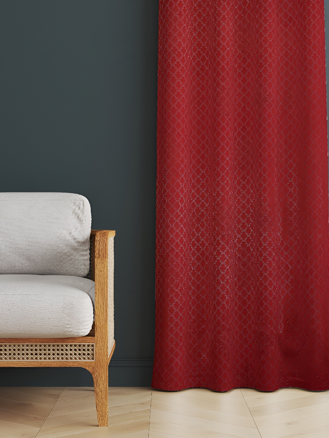 

Galaxy Home Decor Maroon Room Darkening Long Door Curtain