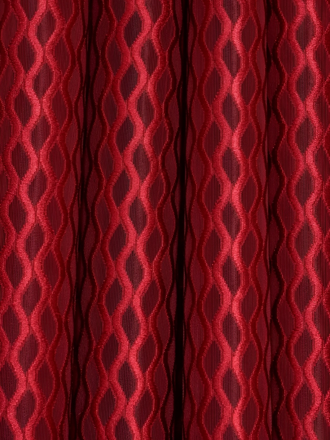 

Galaxy Home Decor Maroon Set of 3 Floral Room Darkening Long Door Curtain
