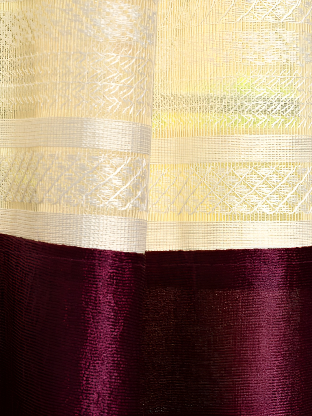 

Galaxy Home Decor Purple & Red Floral Eyelet Room Darkening Window Curtain, Burgundy