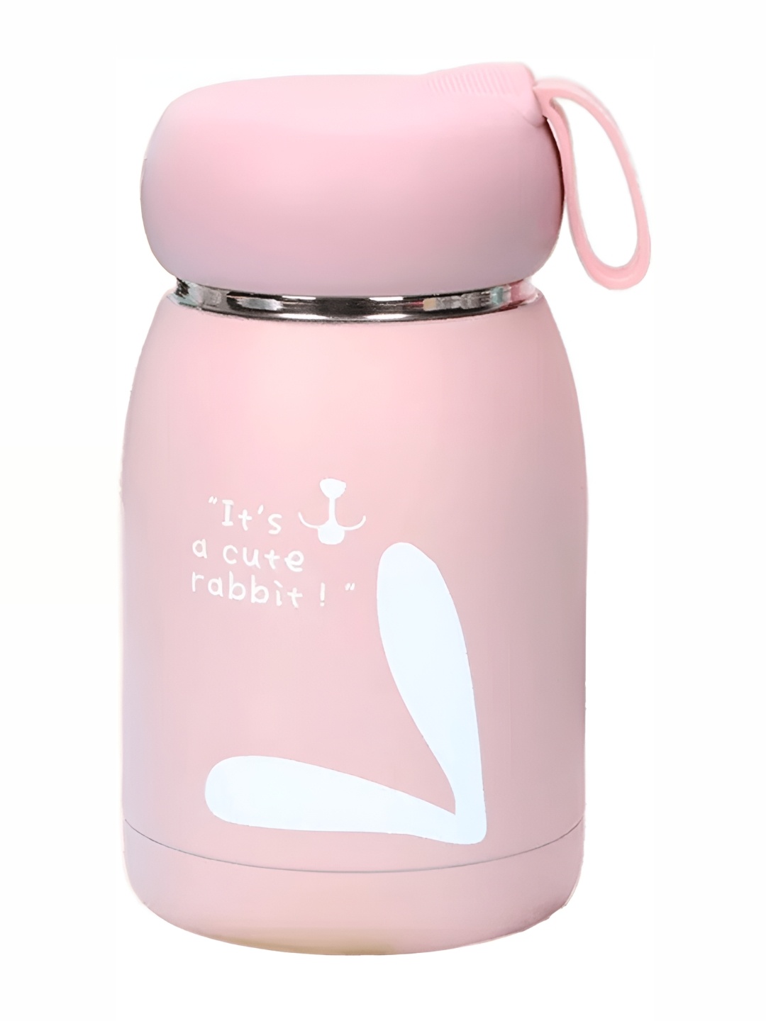 

WELOUR Pink Typography Printed Glass Water Bottle 340 ml