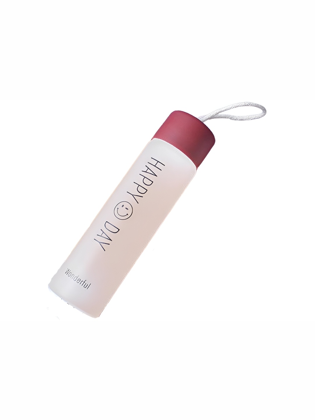 

WELOUR Maroon & Transparent Typography Printed Glass Water Bottle 500 ml