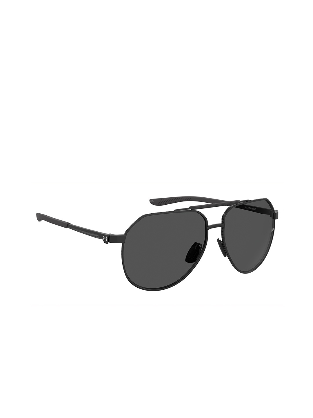 

UNDER ARMOUR Men Aviator Sunglasses With UV Protected Lens 20624808A60IR, Black