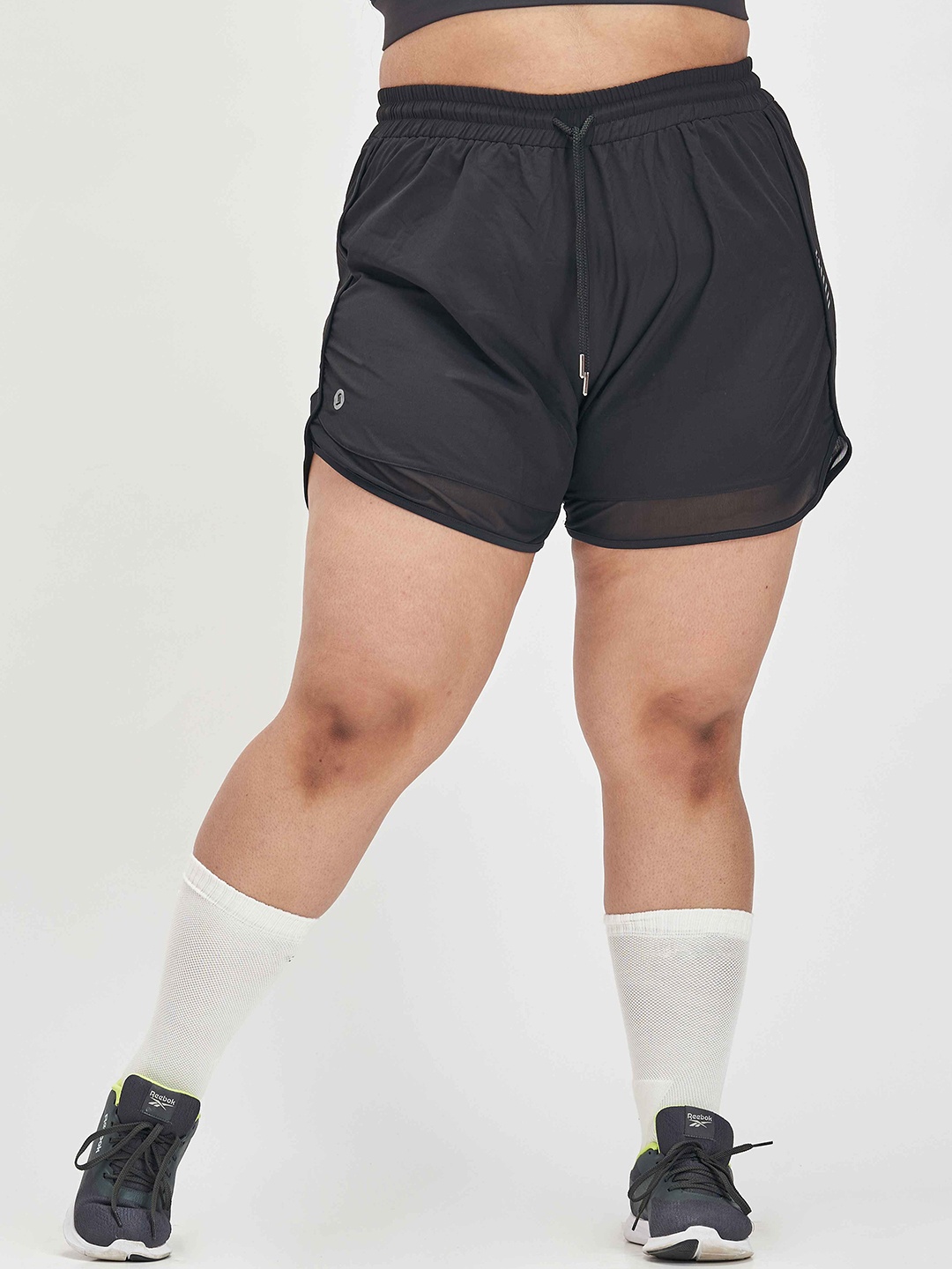 

SPIRIT ANIMAL Women Mid-Rise Sports Shorts, Black