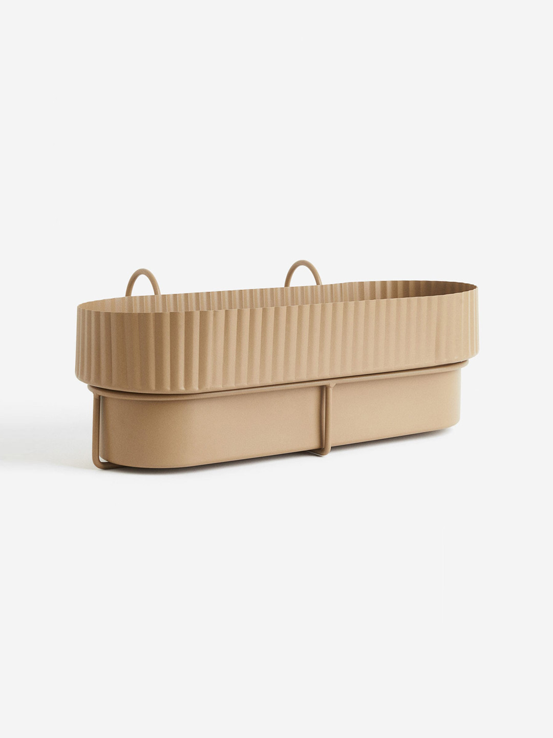 

H&M Beige Hanging Planter Box In Metal