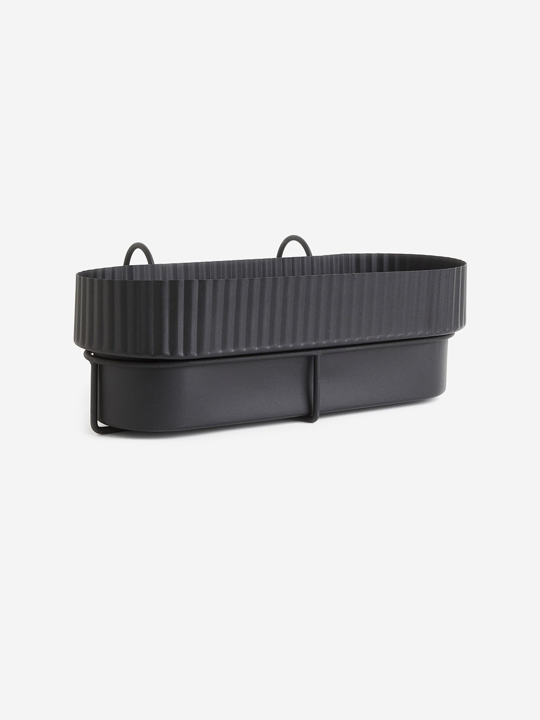 

H&M Black Hanging Planter Box In Metal