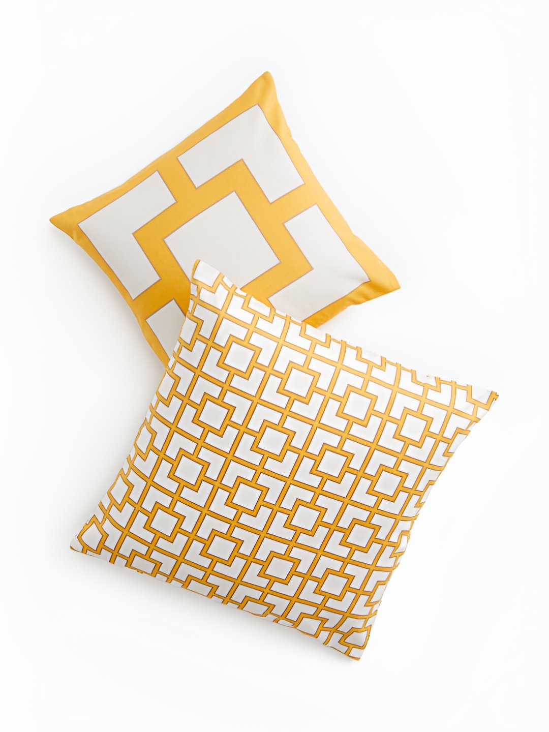

H&M White & Yellow Pure Cotton 2-Pack Satin Cushion Covers