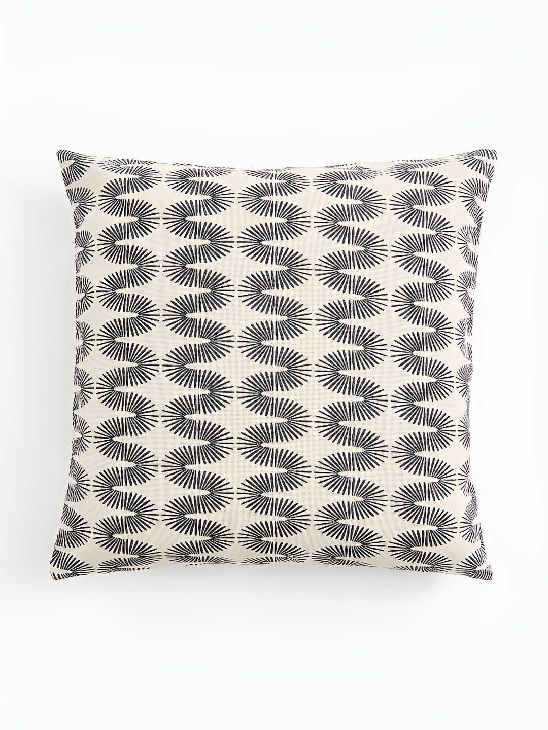 

H&M Grey & Beige Patterned Cotton Cushion Cover