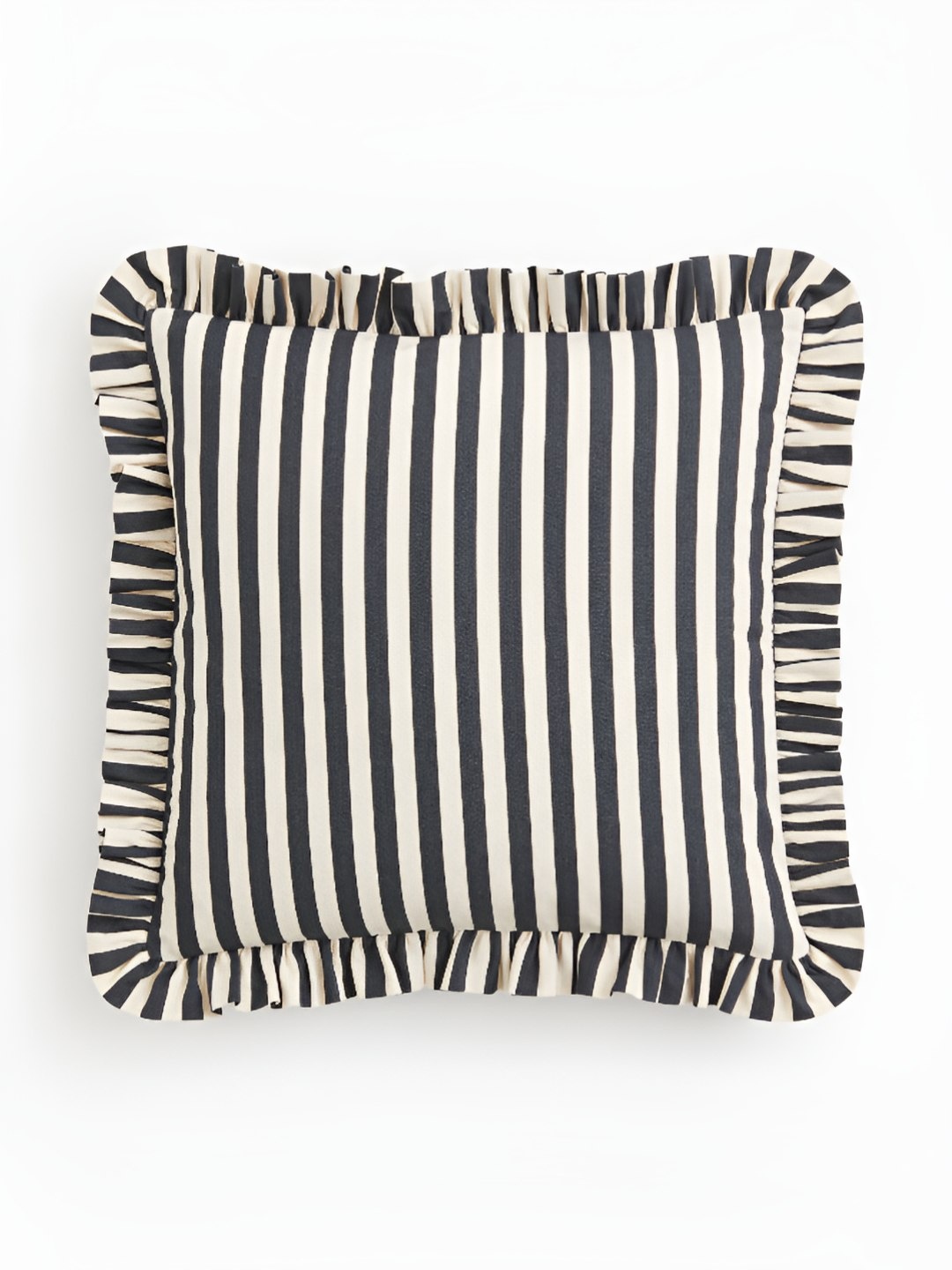 

H&M Grey Frill-Trimmed Cushion Cover